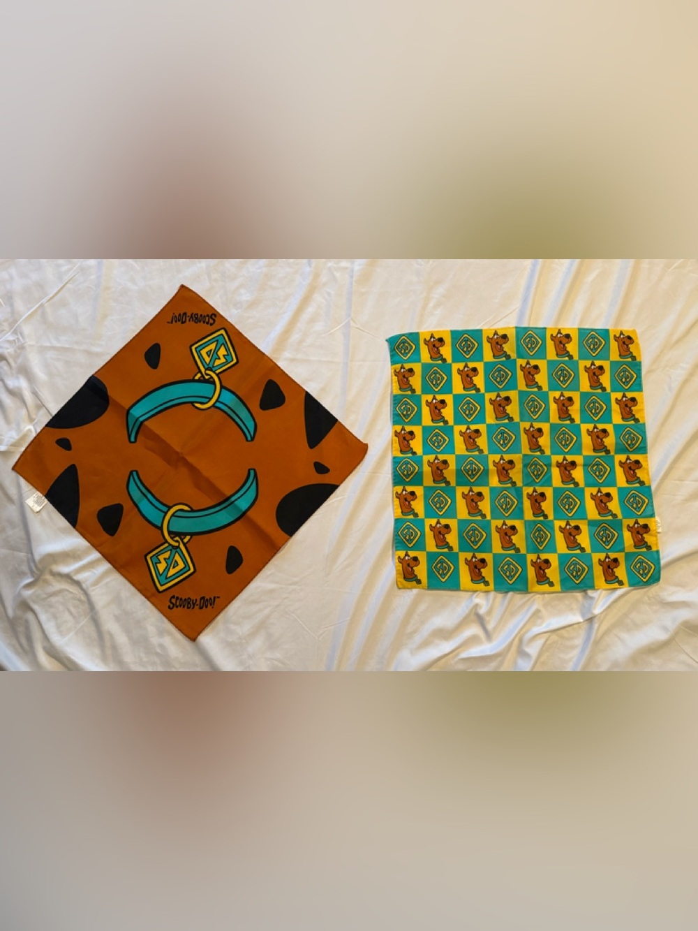 Scooby-Doo Brown & Teal Dog Bandana Set